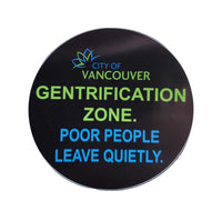 City of Vancouver Gentrification Zone Sticker